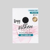 Thumbnail for your product : L'eggs Silken Mist Women's Control Top 2pk Pantyhose - Jet