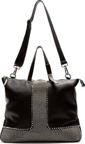 Thumbnail for your product : Giuseppe Zanotti Black Grained Leather Studded Tote Bag