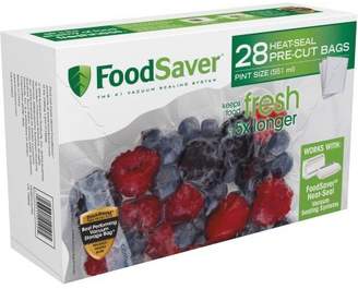 FoodSaver Pint-sized Bags with zbNxc unique multi layer construction, BPA free, 28 Bags (3 Pack)