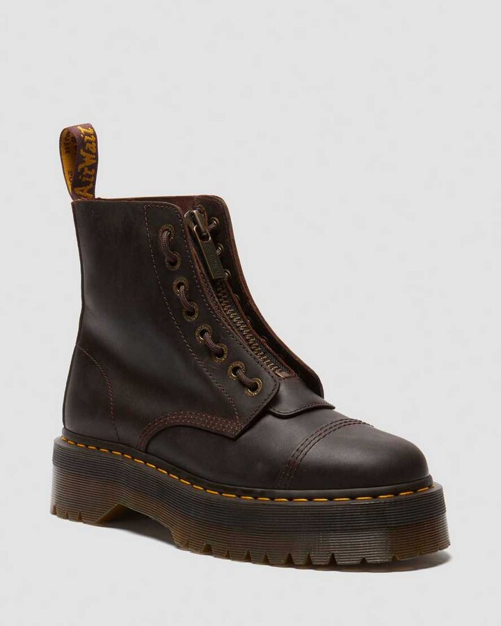 Dr. Martens Sinclair Crazy Horse leather platform boots