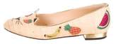 Thumbnail for your product : Charlotte Olympia Fruit Kitty Raffia Loafers