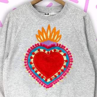 Velvet Heart Zilla Heartbreaker Appliqué Crushed Sweatshirt