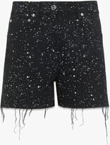 Galaxy Print Denim Shorts 