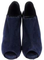 Thumbnail for your product : Pierre Hardy Suede Peep-Toe Pumps