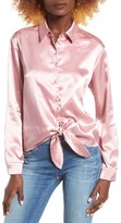 Thumbnail for your product : Leith Women's Satin Tie Front Blouse