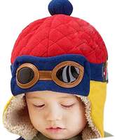 Thumbnail for your product : Kafeimali Baby Boys Girls Crochet Earflap Winter Warm Caps Beanie Pilot Aviator Cartoon Hats
