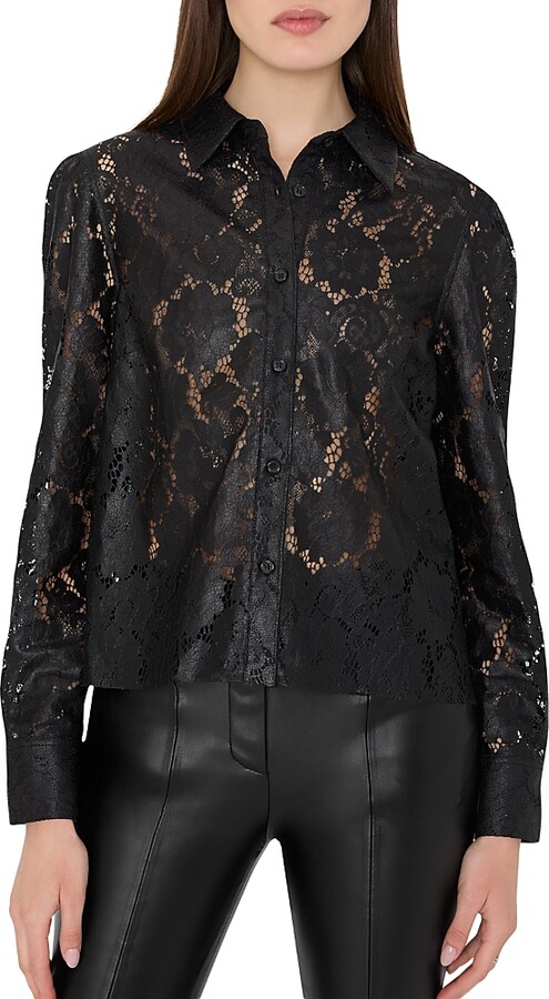 Milly Arlo Textured Lace Shirt
