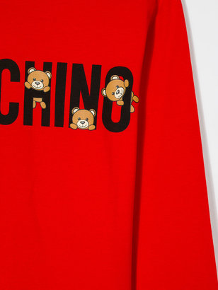 Moschino Kids teen long sleeve printed T-shirt