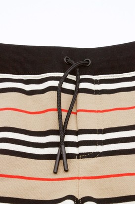 Burberry Fleece Shorts Trousers With Drawstring With Striped Pattern Check