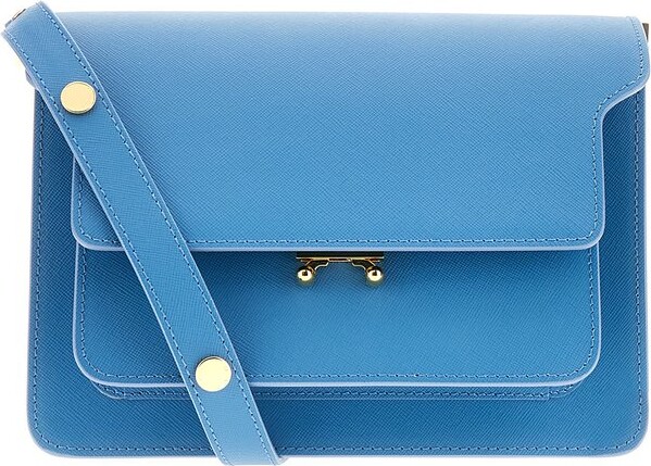 Marni Trunk Soft Medium Shoulder Bag - Blue
