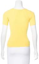 Thumbnail for your product : Louis Vuitton Rib Knit Short Sleeve Top