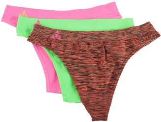Balanced Tech Women's Seamless Thong Panties 3 Pack - Cherry/Truquoise Space Dye