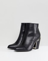 Thumbnail for your product : Missguided Gold Trim Block Heeled Boot