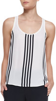 Thumbnail for your product : Theory Isaac Striped Georgette Tank