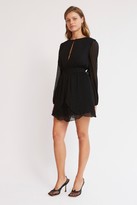 Thumbnail for your product : Finders Keepers BIJOU LONG SLEEVE MINI DRESS Black