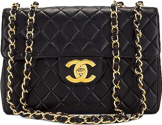 Chanel Chanel White Quilted caviar leather shoulder bag Gold Chain