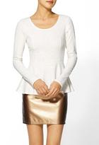 Thumbnail for your product : BCBGMAXAZRIA Everly Clothing Brocade Knit Peplum Top