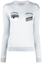 Thumbnail for your product : Chiara Ferragni embroidered Flirting jumper