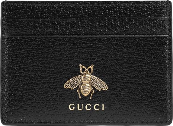 Gucci Animalier leather card case - ShopStyle Wallets