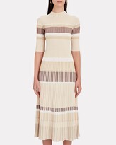 Thumbnail for your product : Proenza Schouler Zig-Zag Stripe Rib Knit Midi Dress