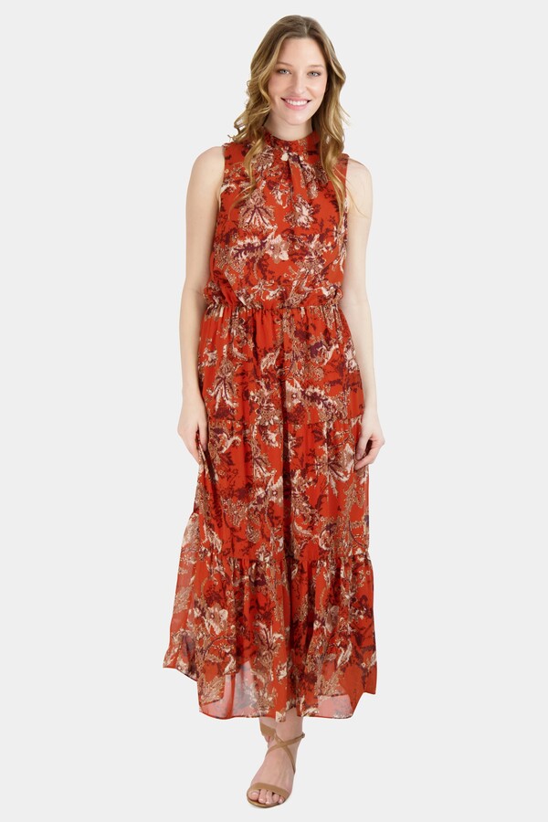 Donna Ricco Mock Neck Maxi Dress - ShopStyle