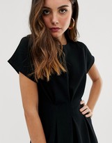 Thumbnail for your product : ASOS DESIGN nipped in waist mini dress in black