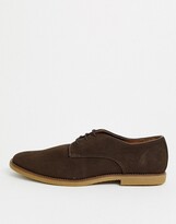 Thumbnail for your product : Topman suede derby shoes in brown