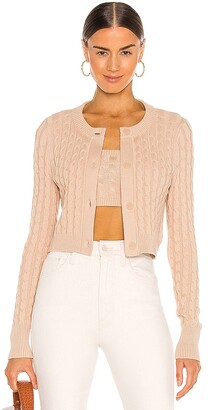 525 Cropped Cable Cardigan