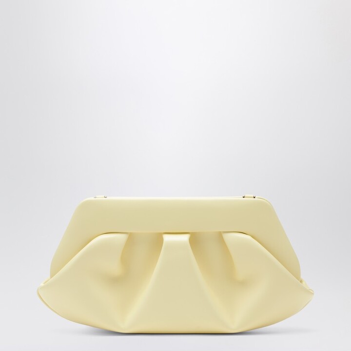 Themoire Emera clutch in pastel yellow