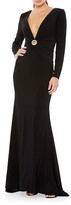 Thumbnail for your product : Mac Duggal Jersey Long Sleeve Gown
