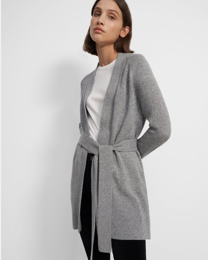 belted cashmere cardigan