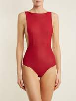 Thumbnail for your product : Haight Boat-neck Dipped-side Swimsuit - Womens - Red