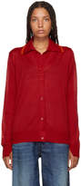 Thumbnail for your product : MM6 MAISON MARGIELA Red Long Sleeve Polo