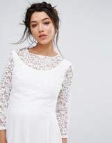 Thumbnail for your product : Queen Bee Maternity Lace Overlay Midi Dress