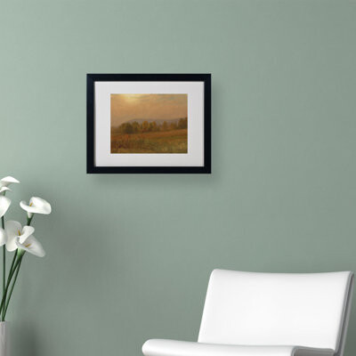 Trademark Fine Art "Autumn Landscape" by Albert Bierstadt Matted Framed Painting Print