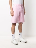 Thumbnail for your product : MSGM Patch-Pockets Knee-Length Denim Shorts