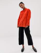 Thumbnail for your product : ASOS Design Cord Shirt In Orange