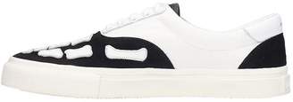 Amiri Skel Toe Sneakers In White Suede And Leather