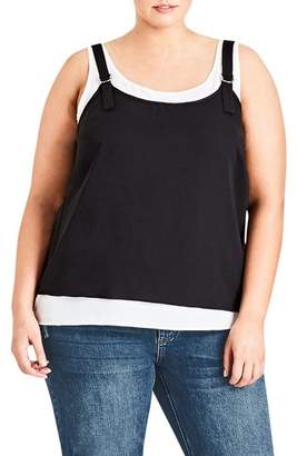 City Chic Double Up Tank Top