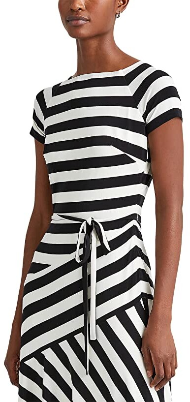 Lauren Ralph Lauren Striped Jersey Dress - ShopStyle