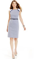 Thumbnail for your product : Jones New York Sleeveless Colorblocked Belted Sheath Dress