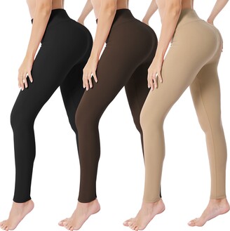 Buy 3 Pack High Waisted Leggings for Women Butt Lift Tummy Control