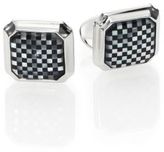 Thumbnail for your product : David Donahue Sterling Silver, Onyx & Mother of Pearl Cuff Links