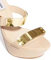 Thumbnail for your product : Steve Madden Areaa Blush Leather Paltform Heeled Sandals