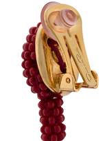 Thumbnail for your product : Oscar de la Renta Impatiens large clip-on earrings