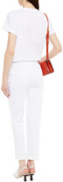 Thumbnail for your product : VIVETTA Bow-detailed cotton-blend twill tapered pants