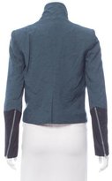 Thumbnail for your product : Helmut Lang Leather-Trimmed Textured Jacket