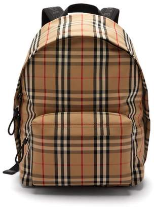 Burberry Jett Vintage-check Backpack - Mens - Beige Multi