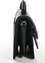 Thumbnail for your product : DKNY Black Leather Quilted Silver Tone Trim Satchel Handbag