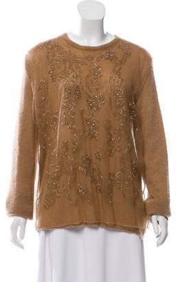 Ralph Lauren Collection Cashmere-Blend Embellished Sweater